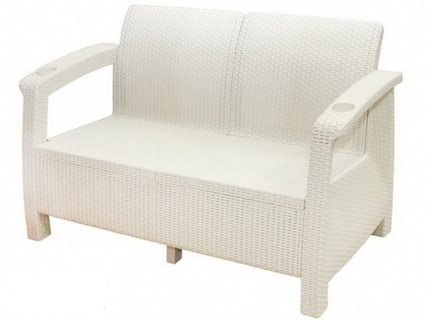 Двухместный диван Yalta Sofa Seаt белый купить в Хабаровске