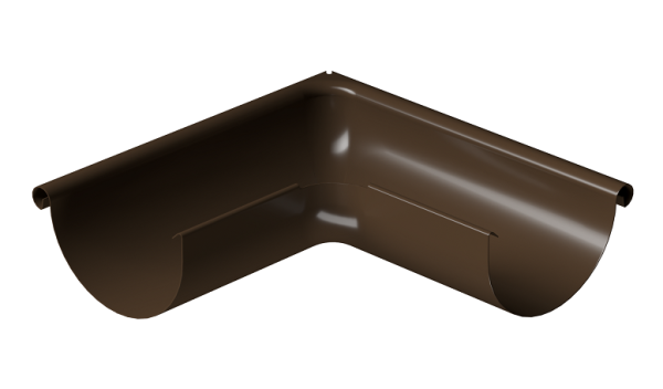 Угол внешний 90° D125 Döcke STAL PREMIUM Каштан, (RAL 8017) купить в Хабаровске