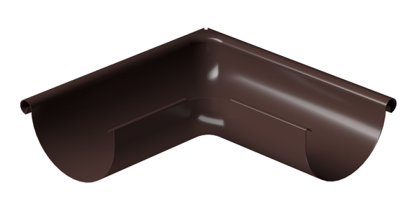 Угол внешний 90° D125 Döcke STAL PREMIUM Шоколад, (RAL 8019) купить в Хабаровске