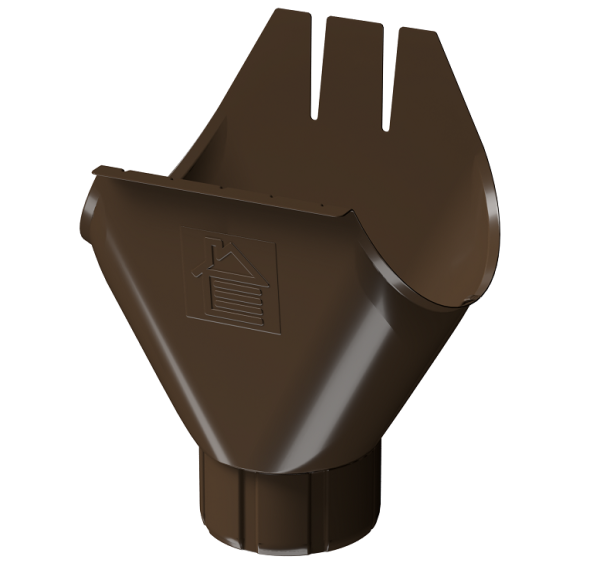 Воронка желоба D125 Döcke STAL PREMIUM Каштан, (RAL 8017) купить в Хабаровске