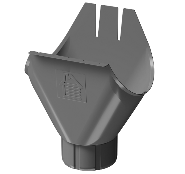 Воронка желоба D125 Döcke STAL PREMIUM Графит, (RAL 7024) купить в Хабаровске