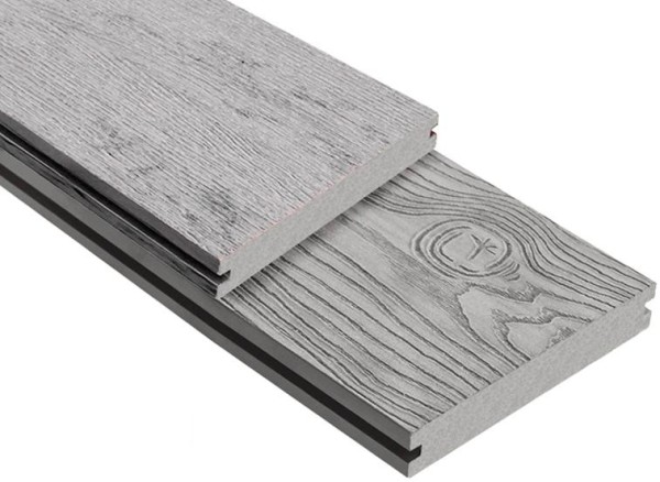Террасная доска ДПК Outdoor 3D полнотелая STORM/OCEAN GREY серая микс купить в Хабаровске