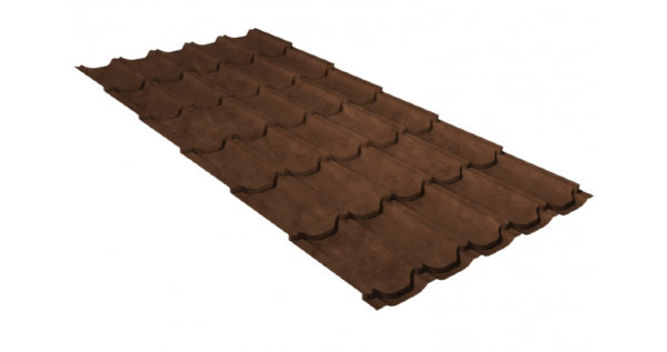 Металлочерепица квинта плюс GL 0,5 Safari Twincolor Brown купить в Хабаровске