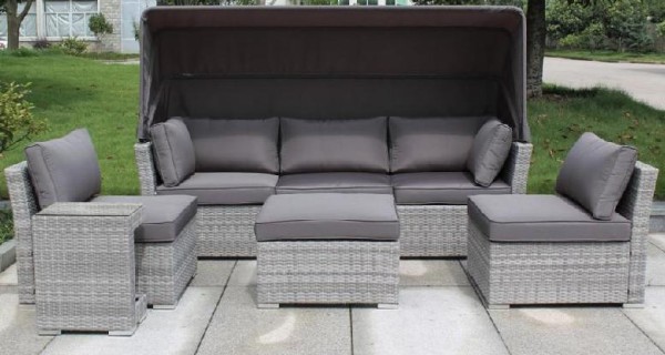Диван-Трансформер AFINA плетеный из иск. ротанга AFM-320G Grey купить в Хабаровске