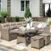 Комплект мебели AFINA плетеной из иск. ротанга AFM-307B Beige купить в Хабаровске