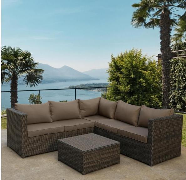 Комплект мебели AFINA плетеной из иск. ротанга YR825A Brown/Beige купить в Хабаровске