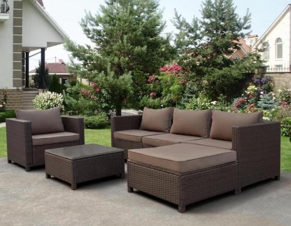 Комплект мебели AFINA плетеной из иск. ротанга YR821A Brown/Beige купить в Хабаровске
