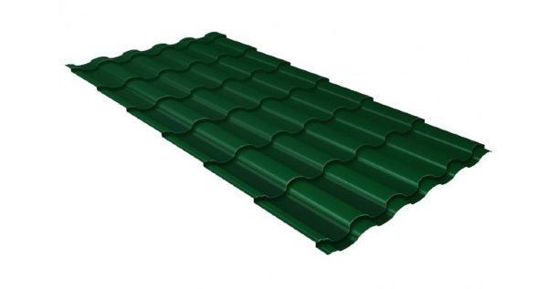 Металлочерепица кредо 0,5 Satin RAL 6005 зеленый мох купить в Хабаровске