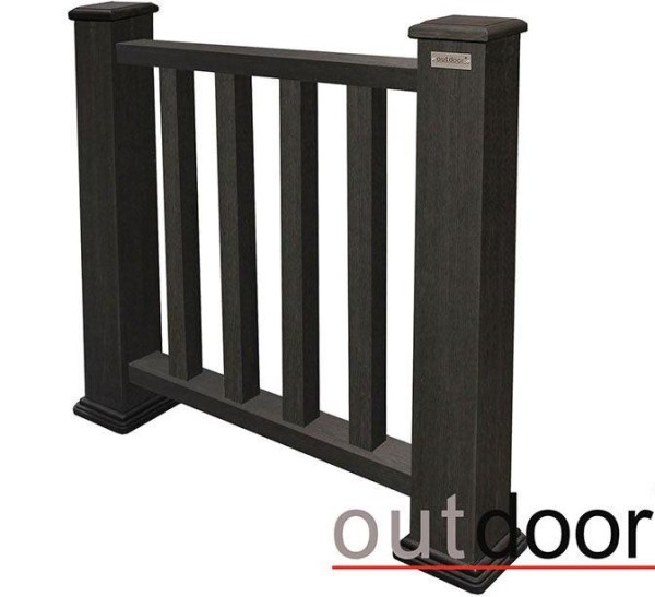 Ограждение из ДПК Outdoor Классик 3D STORM чёрный купить в Хабаровске