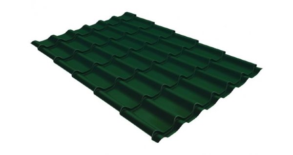 Металлочерепица классик 0,5 Satin RAL 6005 зеленый мох купить в Хабаровске