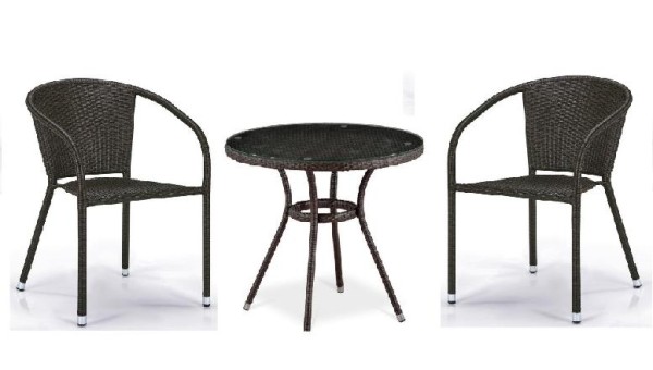 Комплект плетеной мебели AFINA из иск. ротанга Асоль-7 T282ANT/Y137C-W53 Brown 2Pcs купить в Хабаровске