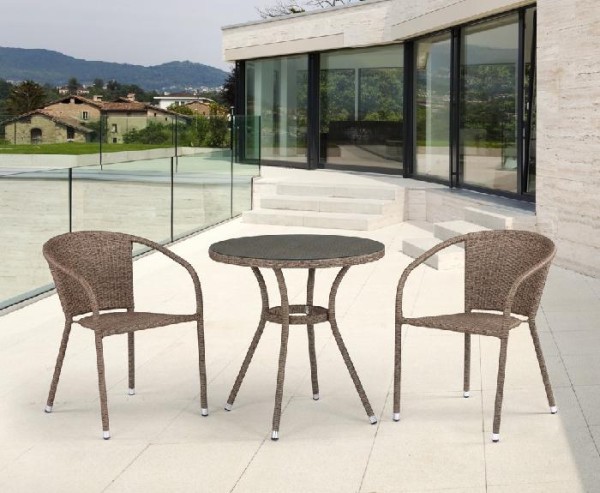 Комплект плетеной мебели AFINA из иск. ротанга T282ANT/Y137C-W56 Light Brown 2Pcs купить в Хабаровске