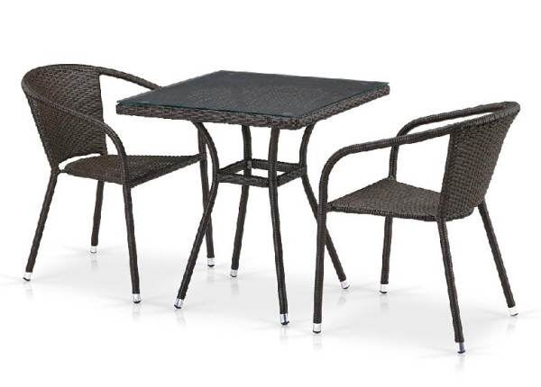 Комплект плетеной мебели AFINA из иск. ротанга T282BNT/Y137C-W53 Brown 2Pcs купить в Хабаровске