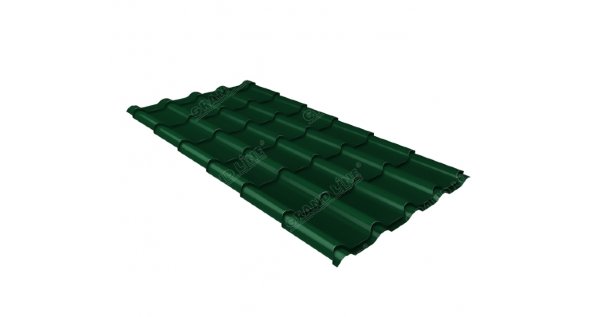 Металлочерепица камея 0,5 Satin RAL 6005 зеленый мох купить в Хабаровске
