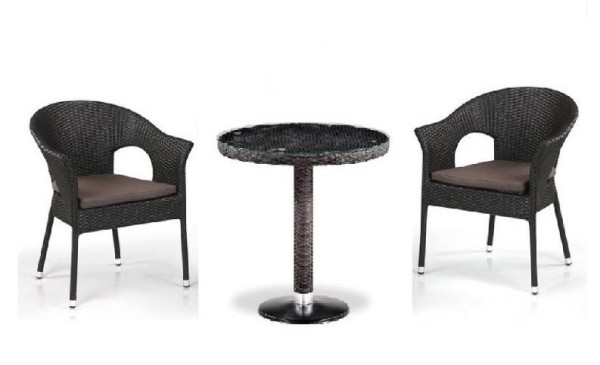 Комплект плетеной мебели AFINA из иск. ротанга T601/Y79A-W53 Brown 2Pcs купить в Хабаровске