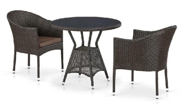 Комплект плетеной мебели AFINA из иск. ротанга T707ANS/Y350-W53 Brown 2Pcs купить в Хабаровске