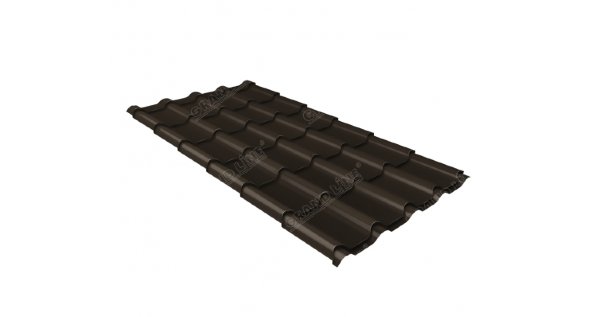 Металлочерепица камея 0,5 Satin RR 32 темно-коричневый купить в Хабаровске