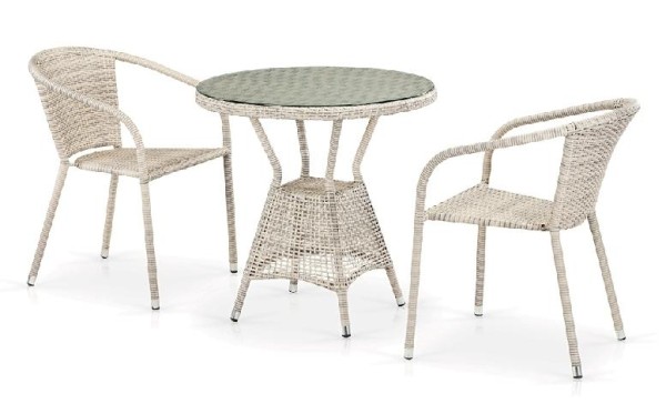Комплект плетеной мебели AFINA из иск. ротанга T705ANT/Y137C-W85 Latte 2Pcs купить в Хабаровске