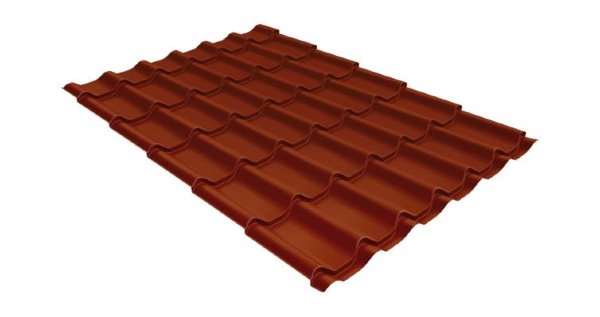 Металлочерепица классик 0,5 Satin RAL 8004 терракота купить в Хабаровске