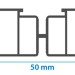 Лага алюминиевая KRONEX 50x25x3000 мм несущая купить в Хабаровске