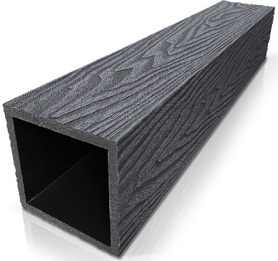 Столб ДПК 3D GardenParkett фактура дерева Графит купить в Хабаровске