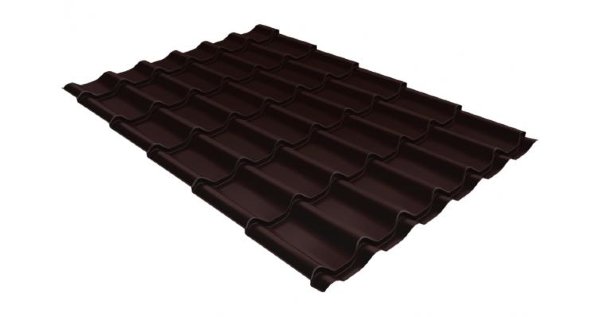 Металлочерепица классик 0,5 Satin RAL 8017 шоколад купить в Хабаровске