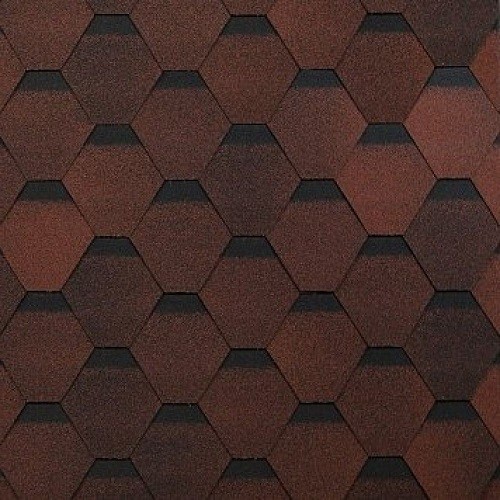 Гибкая черепица Shinglas, коллекция Оптима – Красный купить в Хабаровске
