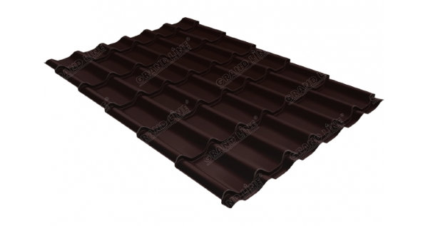 Металлочерепица классик GL 0,5 Quarzit RAL 8017 шоколад Metallic купить в Хабаровске