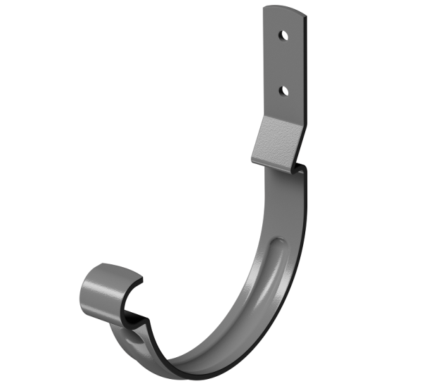 Карнизный крюк короткий (гнутый) D125 Döcke STAL PREMIUM Графит, (RAL 7024) купить в Хабаровске