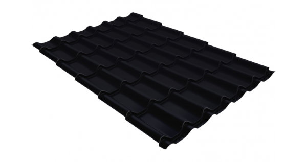 Металлочерепица классик GL 0,5 Quarzit lite RAL 9005 черный купить в Хабаровске
